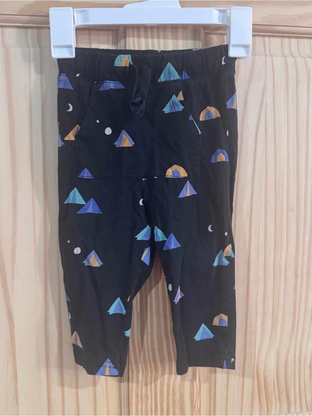 Tea Collection Pants Black Tent Camping Cottagecore Bottoms 12-18 months